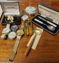 Various Sekonda Watches, Cutlery, Ephemera, Collectables