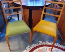 Afromosia Danish Teak Mid-Century Dining chairs, designed by Richard Hornby for Heal's (Fyne Ladye),