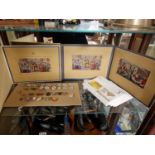 Brocklehurst Wilson Silks Trio Set + Transport Pin Badges & Shell Oil Automobilia Postcard Sets