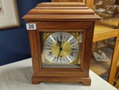 Vintage Original Kieninger German Mantel Clock w/a Hand Crafted Case, almost like a Grandmother Cloc
