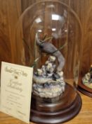 Border Fine Arts Rare Domed Otter & Salmon Figure - VGC w/certificate
