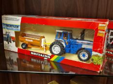 Britains Ltd Boxed Powerfarm 9382 Ford Tractor & Rotary Manure Spreader Farming Vehicle Model Toy