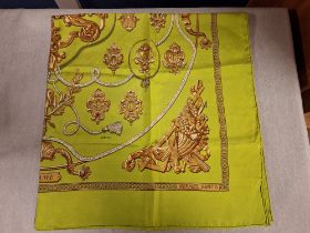 Vintage Hermes Silk Scarf (90cm Square) - by Philippe Ledoux, marked 'Sesame'