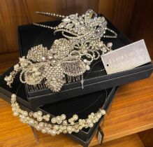 Tiara Collection, 1 x Ivory & Co With Matching Box and 2 x Urban Angels Unboxed, As New - Milliner/W