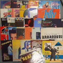 53 rock 'n' roll Vinyl LP Records and 12" singles, incl. Bill Haley, Gene Vincent, Chuck Berry, Litt