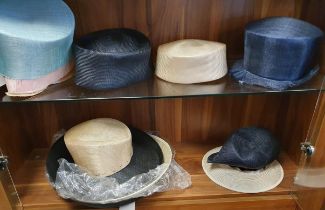 Collection of Philip Somerville millinery tips and brims
