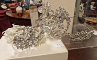 Tiara Collection, Including 2 x Halo & Co Unboxed But As New - Milliner/Wedding/Prom Accessory w/Dia