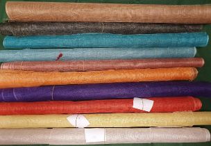 2 Bundles of Milliners Sinamay, Paris Net Canvas (various lengths and colours)