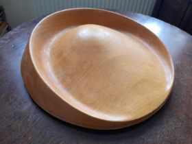 Milliner's Hat Making Saucer Block - marked 'Marie Flanagan', 49l x 47w x 2.5-10h cm