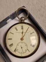 Silver 1882 Antique Birmingham Pocketwatch, by Stewart Dawson & Co of Liverpool - 101.6g