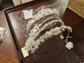 Tiara Collection of Four, Unboxed But As New - Milliner/Wedding/Prom Accessory w/Diamantes.