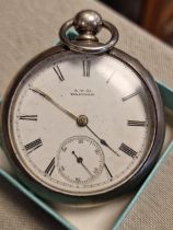 Silver Waltham Bartlett 'Patpinion' Hunter Pocketwatch - 137.6g