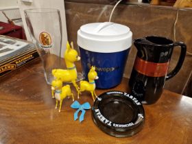 Assorted Breweriana Collectables inc Dunhil Jug, babycham and Hofmesiter Boot