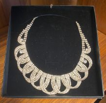 Ohmygod London Necklace In Collar Design, As New With Unnamed Box - Wedding/Prom Accessory w/Diamant