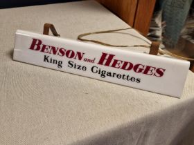 Benson & Hedges Light Up Advertising Sign - 30cm long - Tobacciana Interest