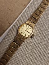 9ct Rotary Gold Wrist Watch & 9ct Strap - 14.4g total