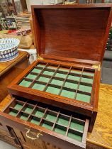 Mahogany Canteen Style Display Box - lovely condition and quality