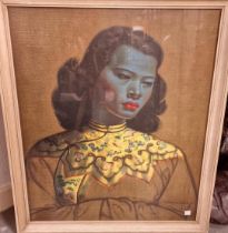 Tretchikoff (1913-2006) Framed Print of the Chinese Girl - 76x57cm inc frame, and in good condition