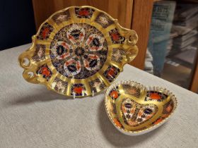 Royal Crown Derby Pair of 1128 Old Imari Bowls