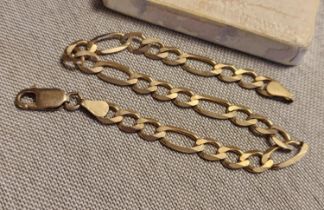 9ct Gold Bracelet Length 21cm Weight 6.26g
