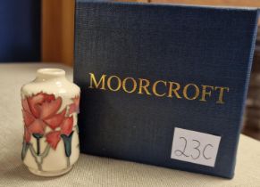 Moorcroft Boxed Chrysanthemum Miniature Limited Edition (114/350) Vase