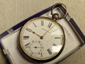 1885 Silver (Birmingham) Pocketwatch - Farringdon D Waltham Mass - 109.2g