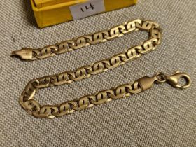 9ct Gold Bracelet Length 19.25cm Weight 5.75g
