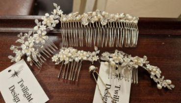 Selection Of Decorative Combs etc, Some Twilight Designs, Unboxed - Milliner/Wedding/Prom Accessory