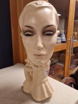 Mannequin Vintage French Fashion Designer Dior Style Milliner's Bust Model - 36.5cm high - possibly