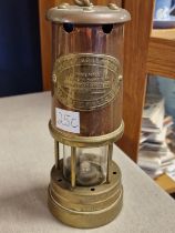 Aberaman Miners Lamp - Copper & Brass, serial number 143718, 22cm high