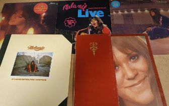 5 Vinyl Record LPs by Melanie, comprising Stoneground Words [NHTC251], Leftover Wine [2318011], the