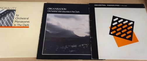 3 LPs Vinyl Record by Orchestral Manoeuvres in the Dark, comprising OMD [Mute, DID2], Organisation [