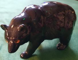 Beswick Black Bear Figure - Length 10cm