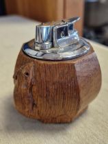 Early Mouseman Yorkshire Oak Table Lighter