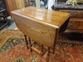 Antique Small Barley Twist Drop Leaf Table