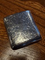 Silver 1904 Hallmarked Birmingham Cigarette Case, by William Henry Sparrow - 84.65g