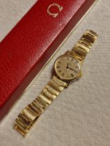 Omega De Ville Boxed Swiss Ladies Designer Oval Wristwatch Watch