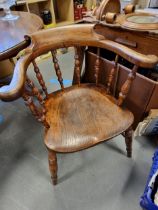 Antique Oak Captains Chair