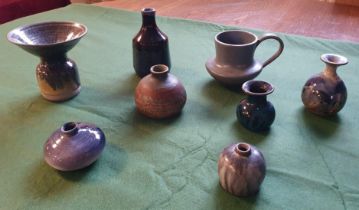 Collection of Studio Pottery Vases in North Devon Pottery