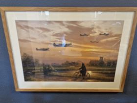 William S Phillips - RAF Spitfire Battle of Britain Signed Print - 'On Wings and a Prayer'
