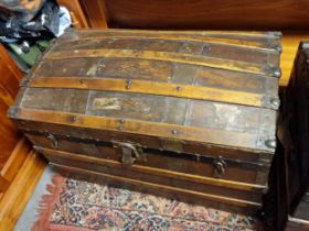 Victorian Domed Steamer Trunk - 87x48x63cm high