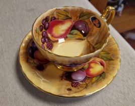 Aynsley Fruits Tea Set, signed by Nicola Brunt