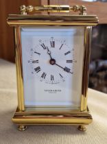 Taylor & Bligh Vintage Carriage Clock - 15cm high inc handle