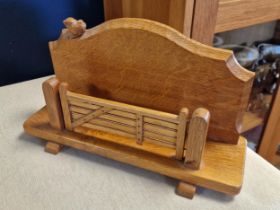 Yorkshire Oak Wrenman Book Letter Rack