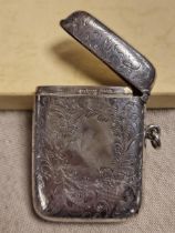 Silver (Chester) Antique Vesta Case - 32.2g