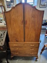 Retro Two Part Hall Cabinet