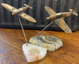 Spitfire and Hawker Hurricane Vintage Ashtrays