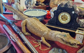 Crocodile Taxidermy - possibly a baby crocodile or alligator - 113cm long