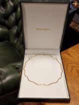 9ct Gold Boxed Ernest Jones Snake Necklace - 8.5g