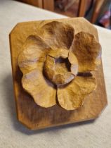 Carved Oak Wall Yorkshire Rose Carving